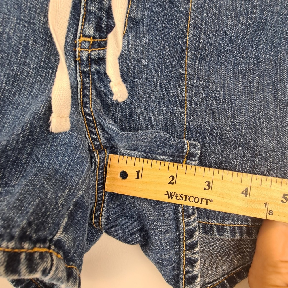 Gap Vintage Y2K Blue Denim Utility Cargo Shorts Womens 4 Drawstring Mid Rise - Picture 4 of 7